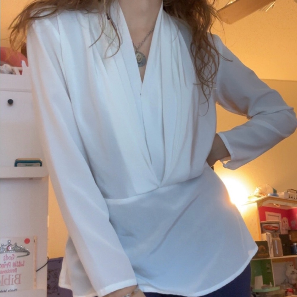 Elegant JH Collevtions White Women's Blouse